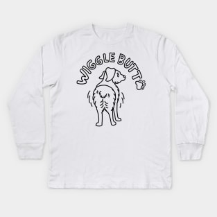 Australian Shepherd Wiggle Butt Kids Long Sleeve T-Shirt